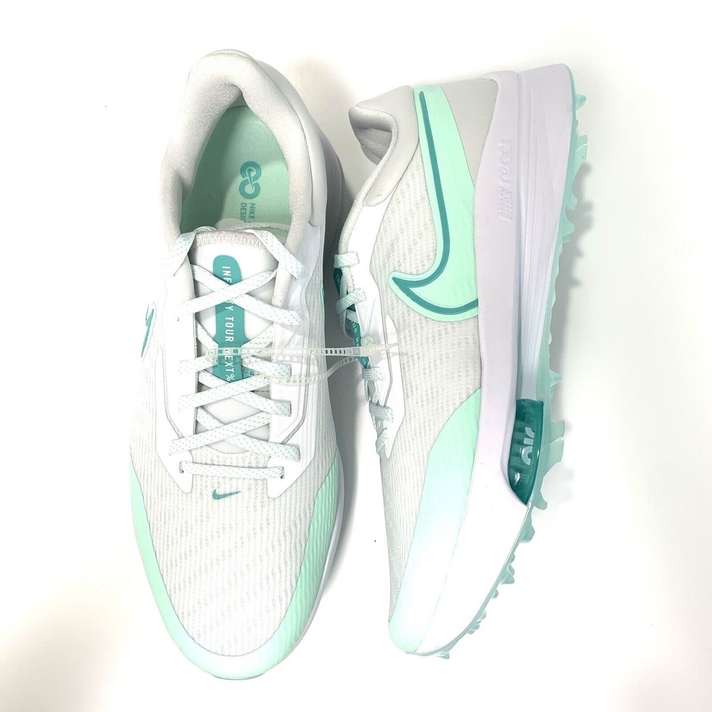 Nike Air Zoom Infinity Tour Next% White Mint Foam Golf Shoe DC5221-143 Size 8 - Picture 1 of 6